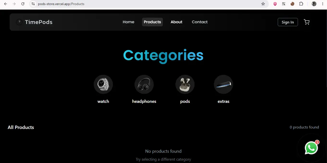 Products Pods Store